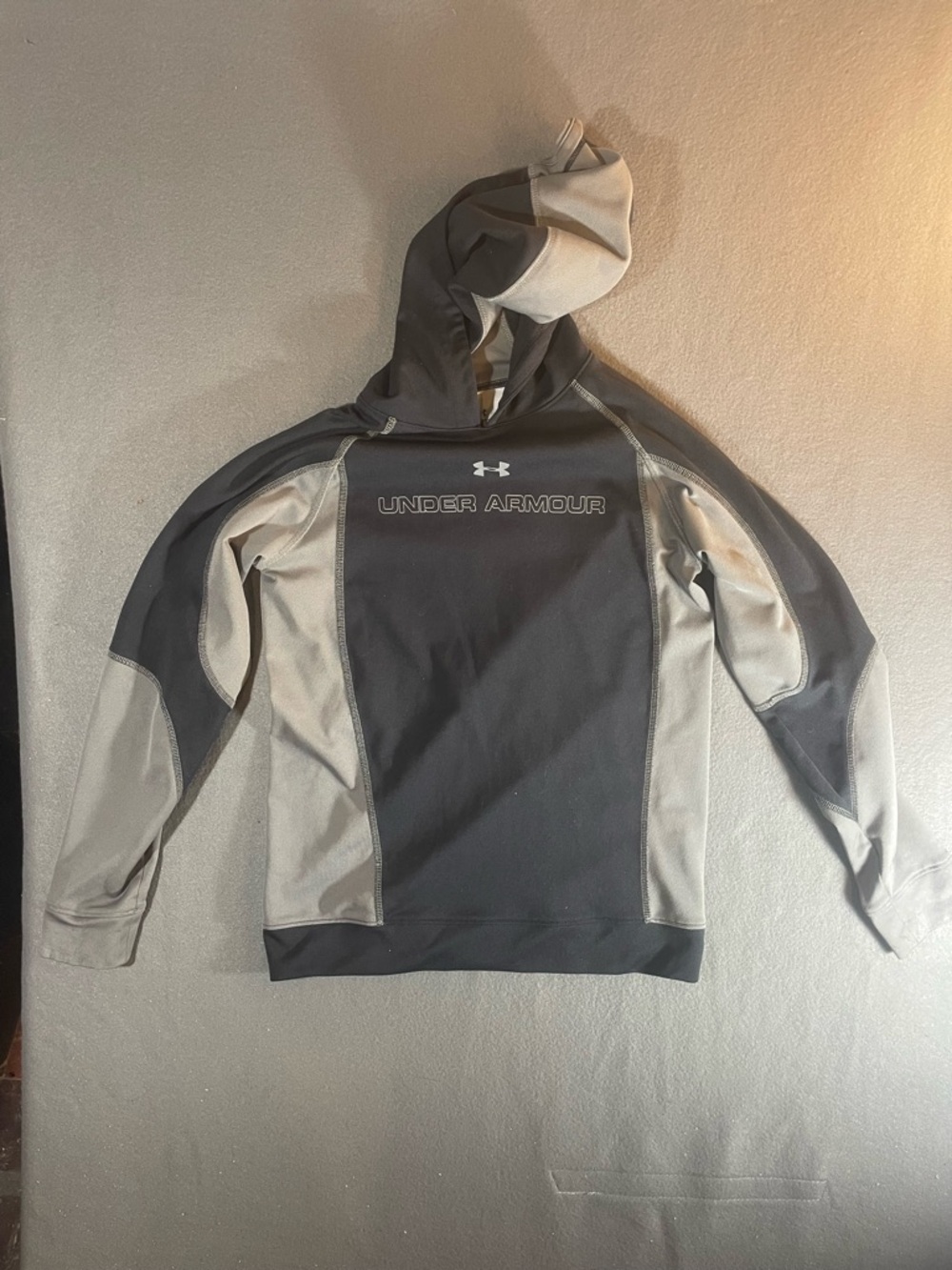 Under Armour Black and Gray Pullover Hoodie for Kids
